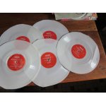 Lot de 5 disques souple mono face sonorama 123 alger 5 edith piaf dumont et 6 alain delon romy schneider ...