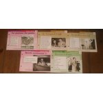 Lot de 5 fiches chansons atlas charles trenet : retour a paris , la maison du po�te , le grand caf� , ...