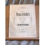 L. m. gottschalk les yeux cr�oles danse cubaine partition piano 4 mains editions escudier