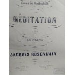 A madame la baronne emma de rothschild - meditation pour le piano