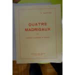 Martinu quatre madrigaux pour hautbois clarinette et basson