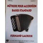 M�thode pour accord�on basses standard. fernand lacroix. vol 1