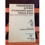 Michel sanvoisin troisime livre d'ensemble flutes bec partition heugel plein jeu