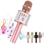 Microphone karaok sans fil avec bluetooth, appareil portable multifonction 3 en 1