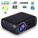 Mini vidoprojecteur portable led 1000 lumens hd carte sd usb noir