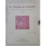 La musique de chambre n1 revue semestrielle de musique ancienne et moderne