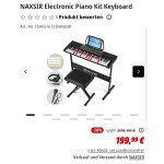 Mustar 61 key lighting piano with touch function, digital piano for beginners, electric piano with smart ...