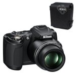 Nikon coolpix l120 noir + etui + carte sd 4 go - appareil photo 14. 1 mp - zoom 21x - vido hd