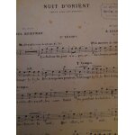 Nuit d'orient, partition pour voix d'hommes de a. luigini, editions heugel