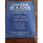 L'opra de 4 sous, la complainte de mackie, partition pour chant et piano, editions max eshig