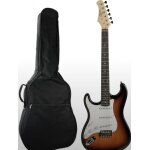 Pack guitare electronique gaucher type stratocaster eko s300 sunburst + housse Pack guitare electronique gaucher type stratocaster eko s300 sunburst + housse