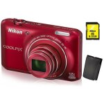 Pack : nikon coolpix s6400 rouge + etui + carte sdhc 8 go