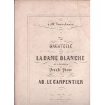 Partition 72  bagatelle sur la dame blanche adrien de boeildieu pour piano par adolphe carpentier 1825 ...