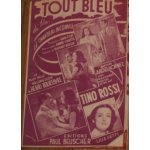 Partition tino rossi tout bleu du film le chanteur inconnu