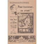 Partition  pour traverser en avant!  chant� par paul brebant, la houppa et maryse rey
