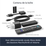 Passerelle multimdia amazon fire tv stick 4k avec tlcommande alexa