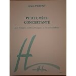 Petite pice concertante de alain parent pour trompette ut ou sib et piano, lemoine