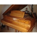 Piano quart de queue bois clair de marqueterie
