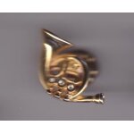 Pin's cor d'harmonie instrument de musique dor relief ref464b