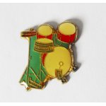 Pin's instrument de musique batterie