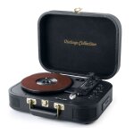 Platine vinyl muse mt - 201 gld, stro 33 - 45 - 78 tours, bluetooth usb aux, enceintes intgres 2x5w, ...
