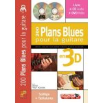 Pochon : 200 plans blues pour la guitare en 3d ( + 1 cd + 1 dvd) - play music