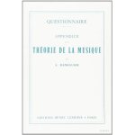 Questionnaire - appendice de la thorie de la musique