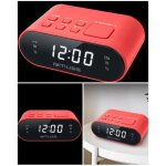 Radio - reveil rouge pll double alarme horloge 24h 20 stations