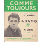 Rare partition belge salvatore adamo comme toujours