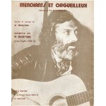 Rare partition feuillet georges moustaki mendiants et orgueilleux / chanson du film de jacques poitrenaud ...