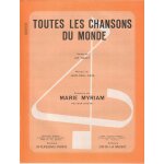 Rare partition marie myriam toutes les chansons du monde jean paul cara / joe gracy