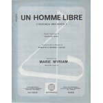 Rare partition marie myriam un homme libre charles level roberto carlos