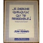 Rare partition musicale 1966 jean renard je cherche quelqu'un qui me ressemble disques barclay