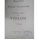 R�pertoire de musique instrumentale - morceaux choisis pour violon - 10�me recueil - sans accompagnement ...