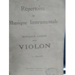 R�pertoire de musique instrumentale - morceaux choisis pour violon sans accompagnement - 4�me recueil ...