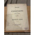 Reynaldo hahn variations flute piano sur un thme de mozart partition heugel