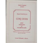 Robert fontaine propose henri martelli cinq duos pour clarinette et saxophone alto, billaudot, 1979