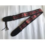 Sangle guitare flower rouge