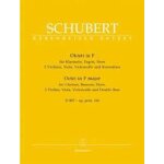 Schubert - octet en fa majeur - opus 166 - 2 violons, alto, violoncelle, contrebasse, cor, basson - partition ...