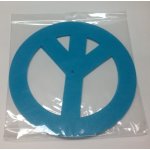 Set feutrines dj pour vinyl  peace & love  bleu