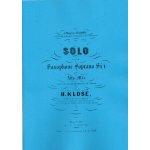 Solo pour saxophone soprano si b et piano de hyacinthe klos
