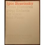 Stravinsky trois histoires pour enfants / piano - voix