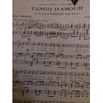 Tango d'amour, partition pour piano et voix de chateau. pilon, editions joubert 1930
