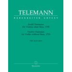 Telemann : 12 fantaisies pour violon solo , 1735, twv 40:14 - 40:25 - edition barenreiter Telemann : 12 fantaisies pour violon solo , 1735, twv 40:14 - 40:25 - edition barenreiter