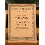 Telemann concerto en r� majeur cordes et clavier partition hortus musicus 52