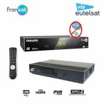 Terminal recepteur satellite eutelsat philips dsr3031f fransat + hdmi (vendu sans carte) + cable 12v