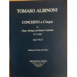 Tomaso albinoni concerto a cinque pour hautbois, cordes et basse continue opus 9 n5 . l'edition est pour ...
