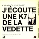 La variete  j'ecoute une k7 de la vedette  : cd rare 2 titres (edit radio et edit club) en pochette cartonne ...