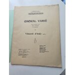 Vincent d' indy - choral vari� - op. 55 - clarinette sib ou clarinette basse et piano - ed. durand