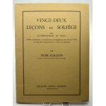 Vingt - deux le�ons de solf�ge avec accompagnement de piano etudes rythmiques et d'intonation a changements ...
